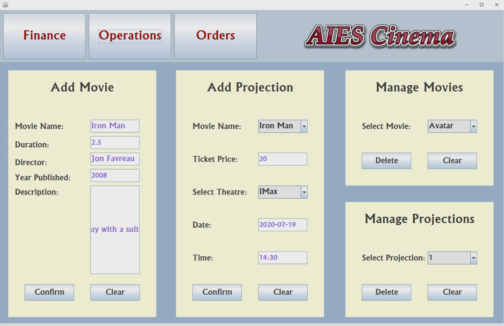 GitHub - elad96/Cinema_Management-Java: Java Swing MVC Software for ...
