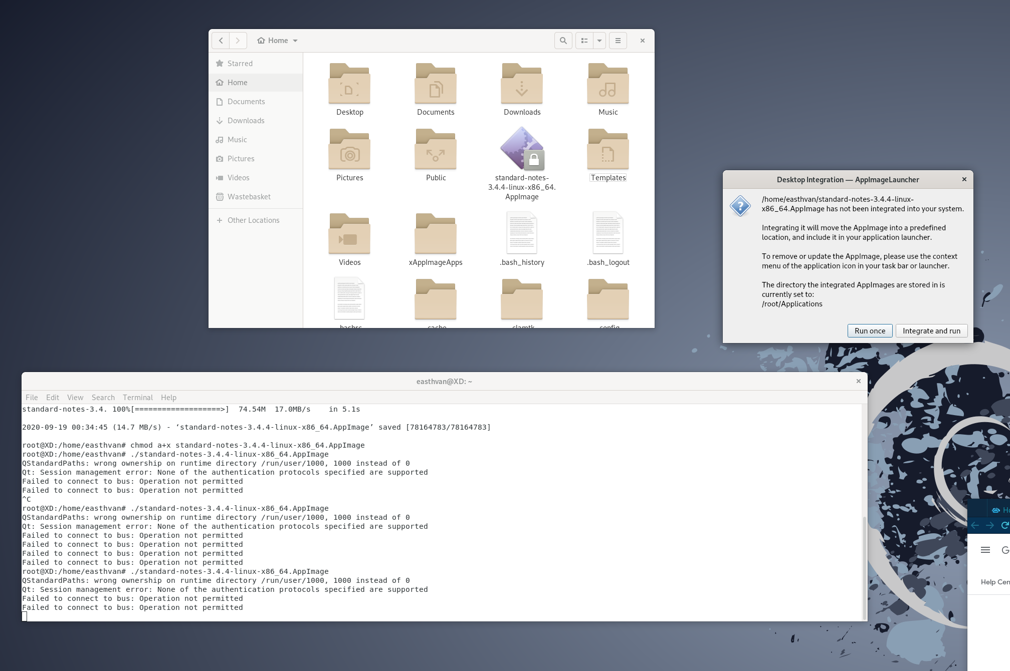 [Help Wanted] How to install and run the app on Debian 10 testing? I ...