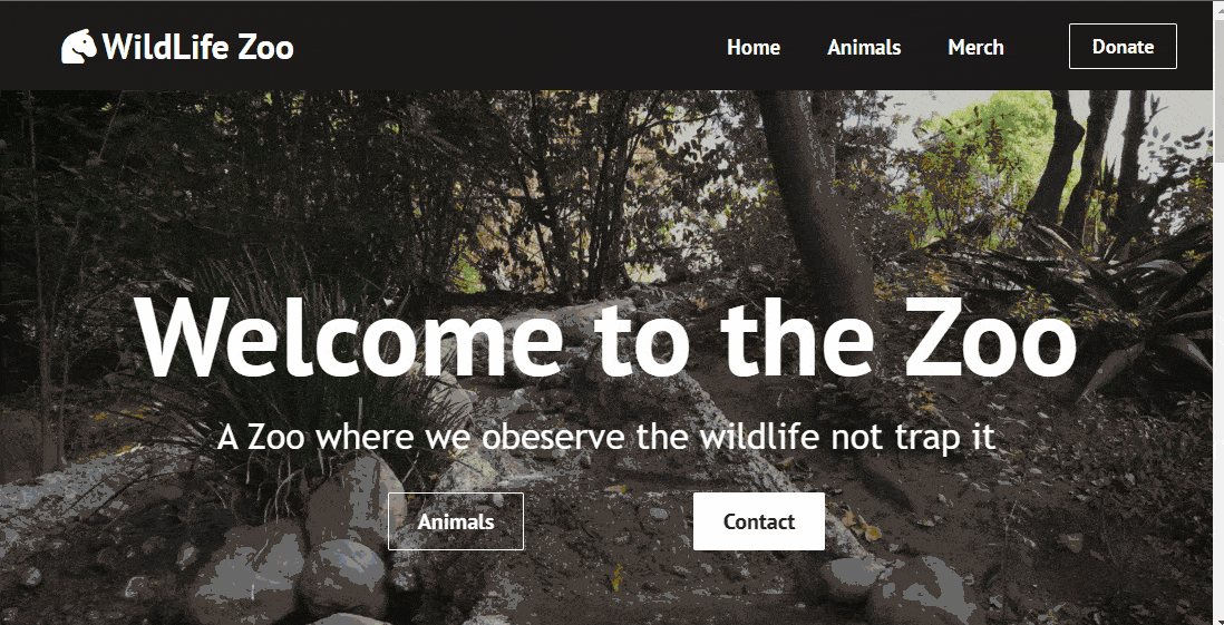 GitHub - Meshydra/Wildlife-Zoo-Website: A Front end Website made using ...