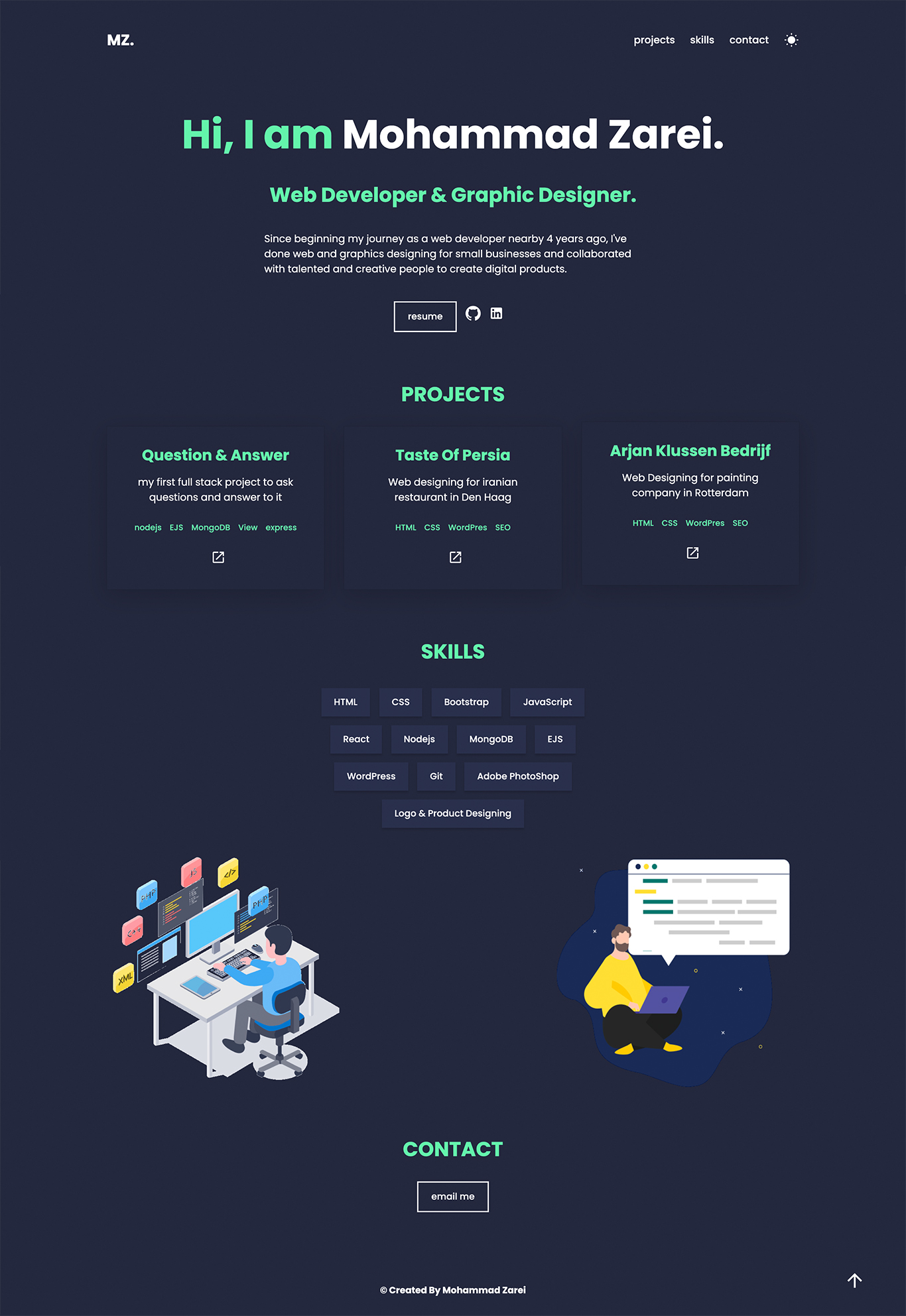 GitHub - shayanzarei/react-portfolio: This is a react portfolio