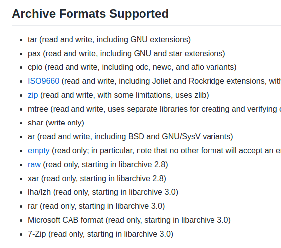 7-Zip Compression Level · Issue #1229 · libarchive/libarchive · GitHub