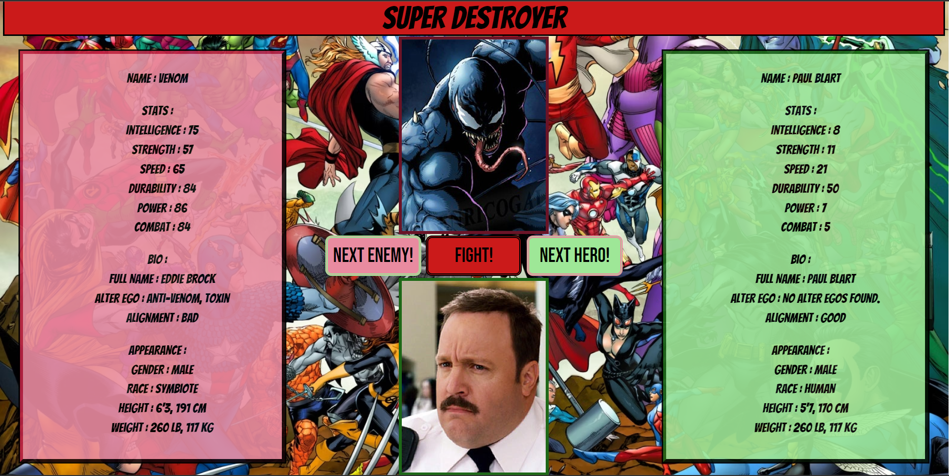 GitHub - therealdanko/superCharactersProject: Project 1 group project ...