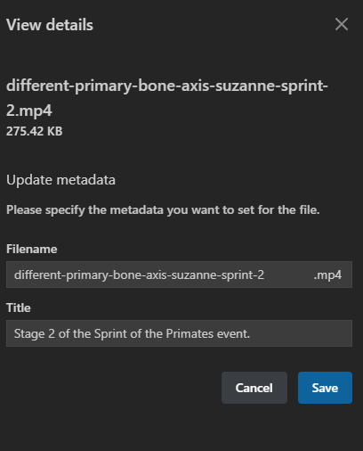 Enhancement: Ability to extend media file metadata by defining custom ...