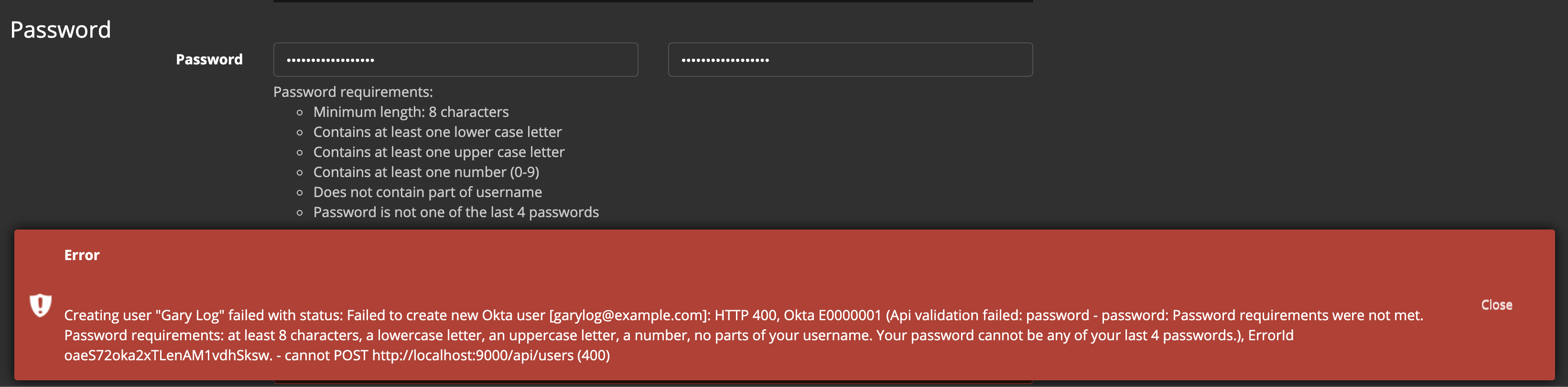 error