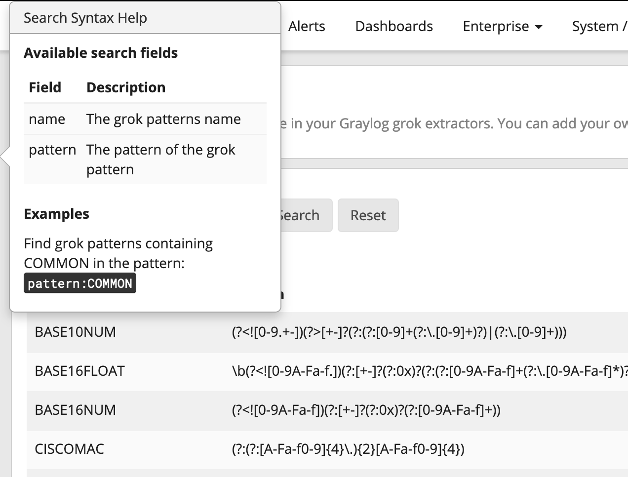 Styling issues in Grok pattern page · Issue #10361 · Graylog2/graylog2
