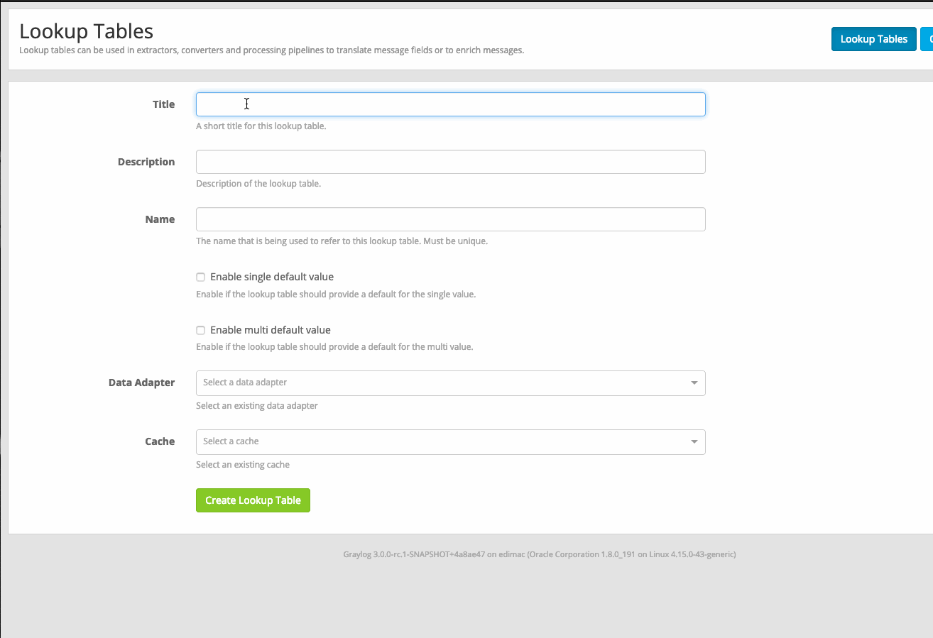 lookup-tables-create