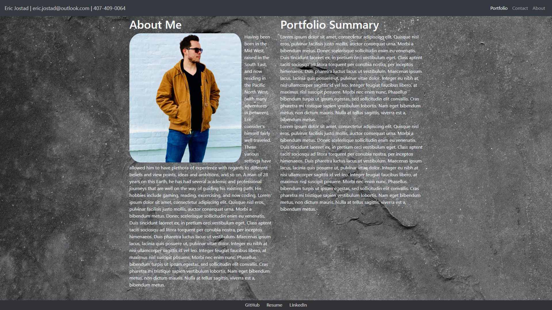 GitHub - EricJostad/Portfolio: A collection of Eric Jostad's projects ...