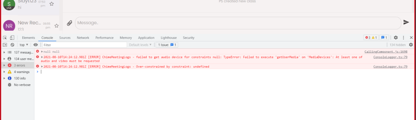 Chime error over constrained while starting the call · Issue #1502 ...