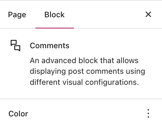 comments block