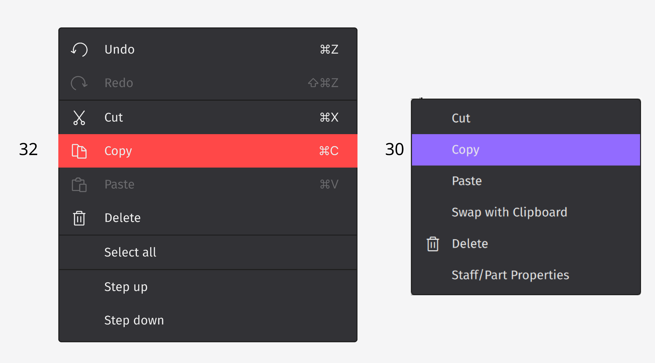 [MU4 Issue] Context row menus are 2 pixels too short · Issue #8249 ...