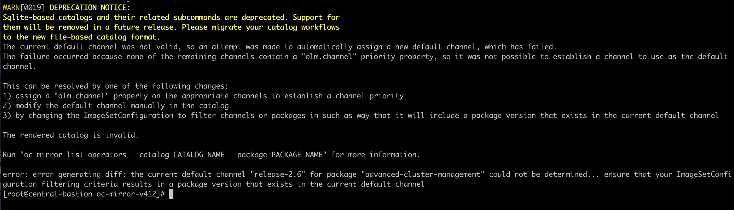 Mirroring a specific operator version that is not in the daft channel