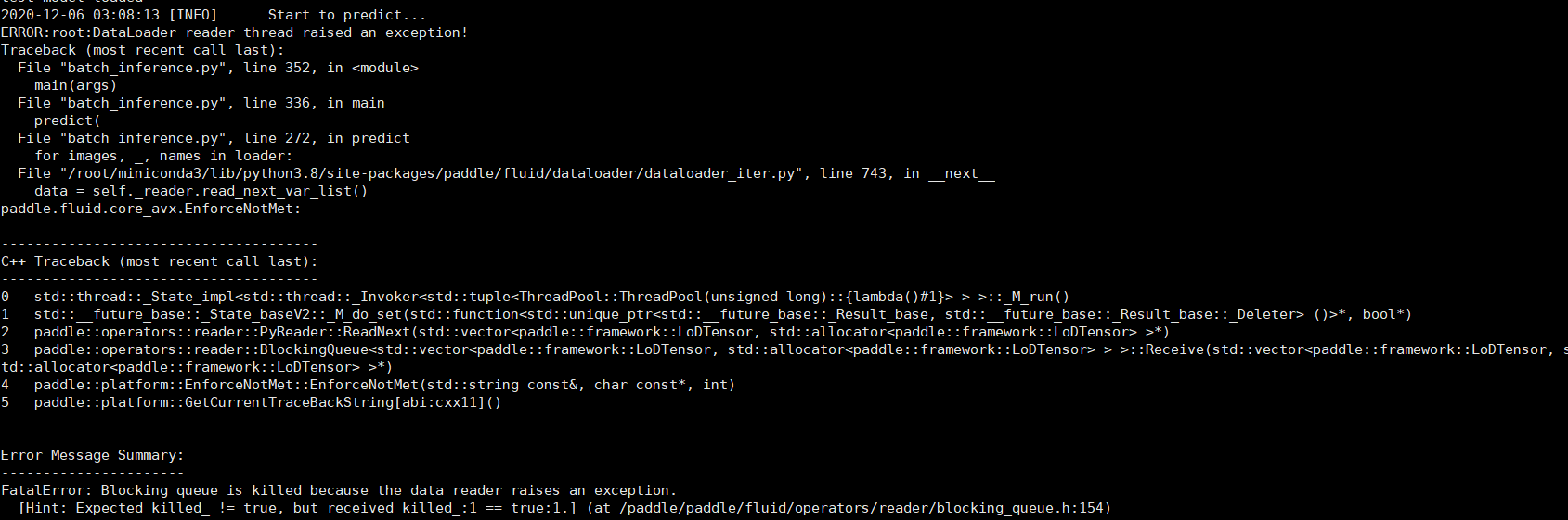 动态图 dataloader 图片文件名报错 · Issue #29399 · PaddlePaddle/Paddle · GitHub