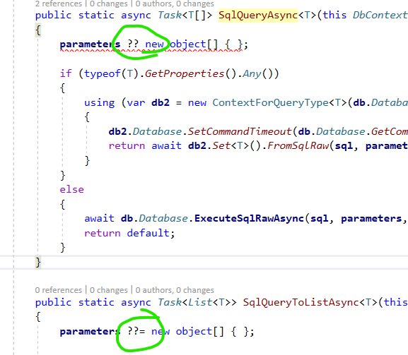 Missing equal sign when creating DBContextExtensions · Issue #924 ...