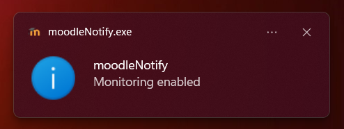 moodleNotify enabled