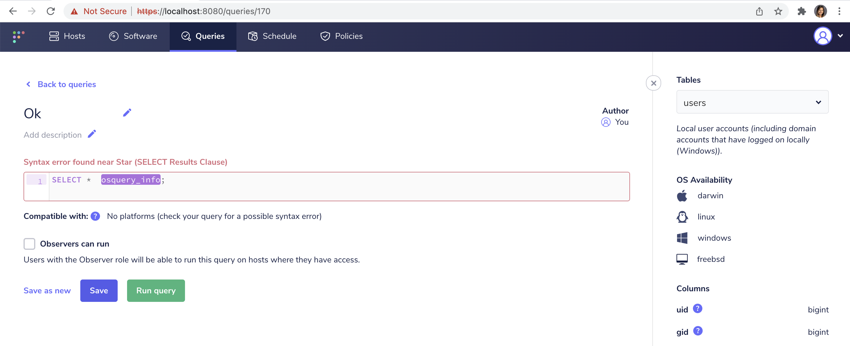 SQL editing should render errors onChange prior to trying to onSave ...