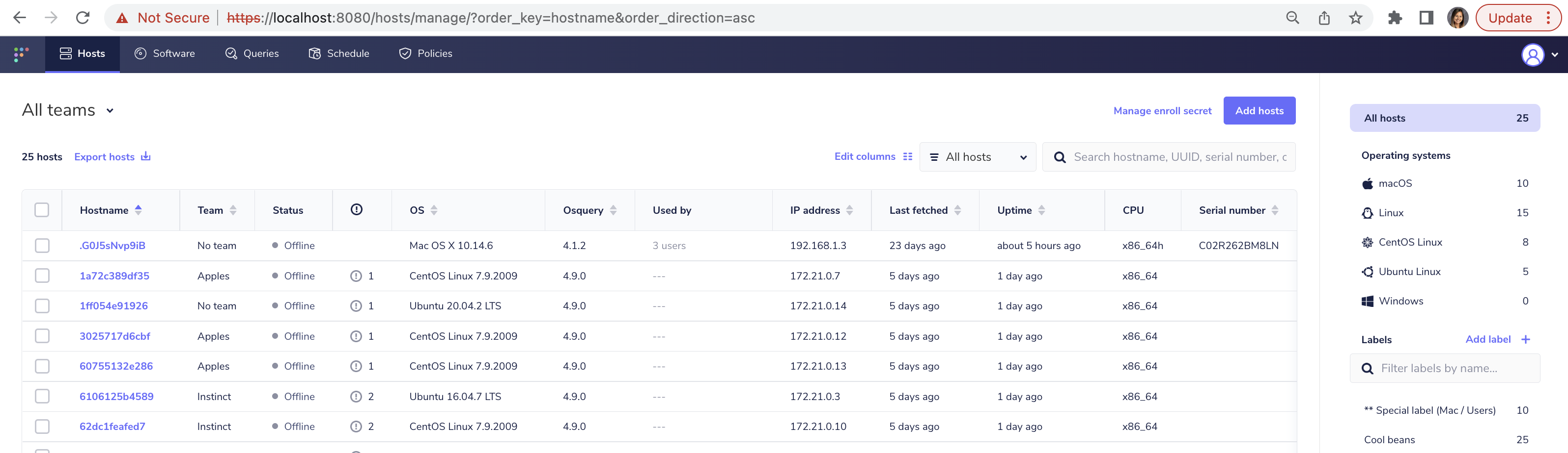 In Hosts table, convert "Uptime" to "Last restarted" · Issue #6521 ...