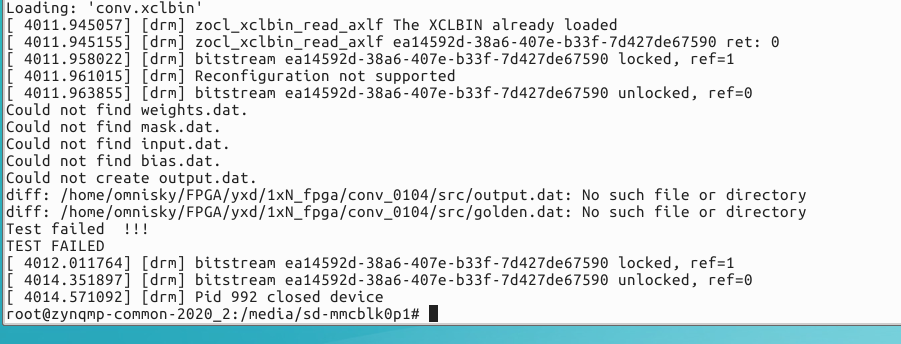 Could not find the input file when running the program during hardware ...