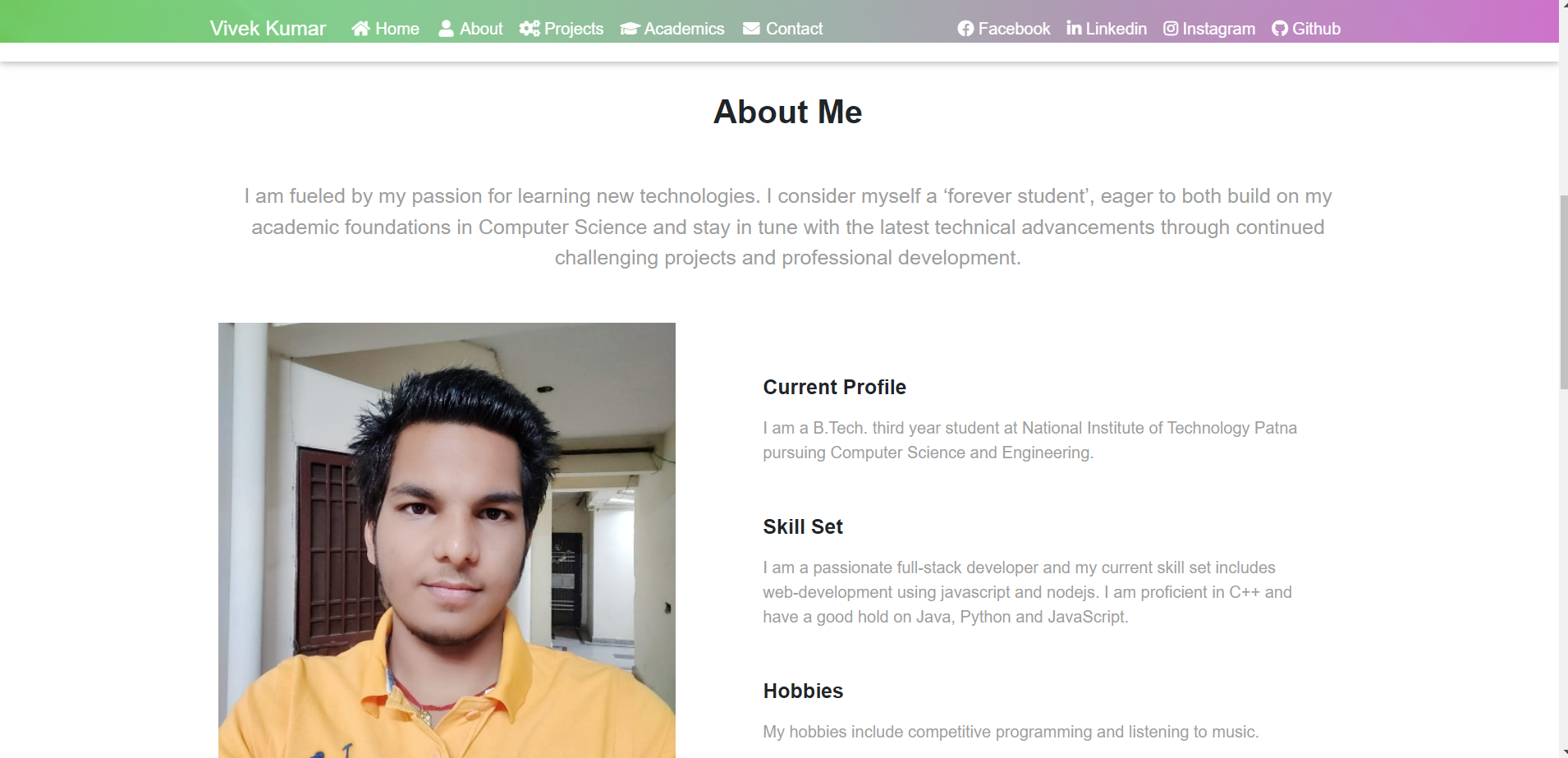 GitHub - dreamvivek1/Portfolio-website