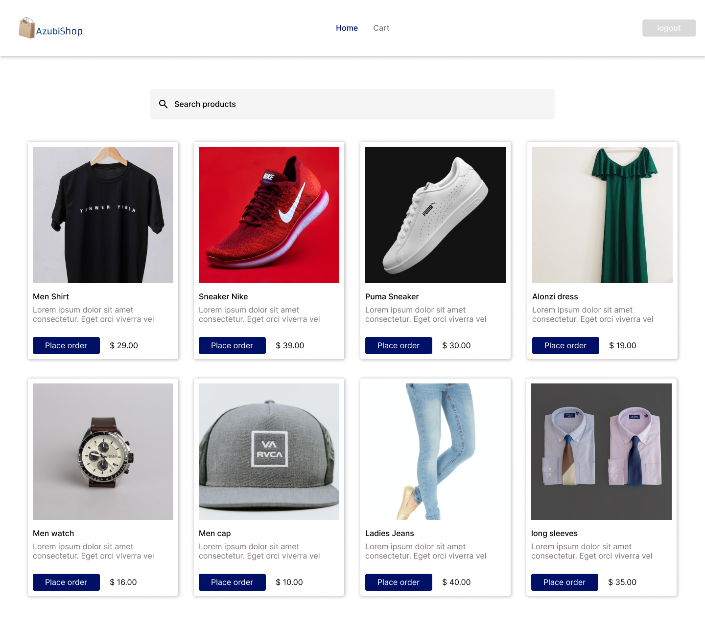 GitHub - Korankye-Gyan/miniE-commerce-App: TEAM SIERRA. AzubiShop is an ...