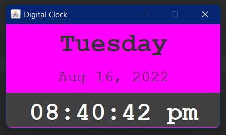 GitHub - Swarnadeep08/Digital-Clock: A Hands-on project on Jawa AWT and ...