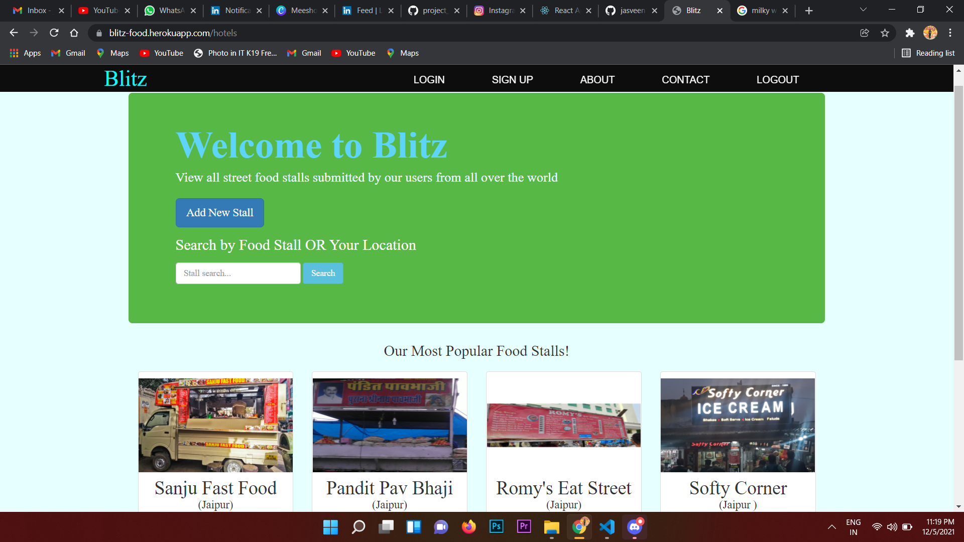 GitHub - jasveen18/BLITZ: This website gives you information of all the ...
