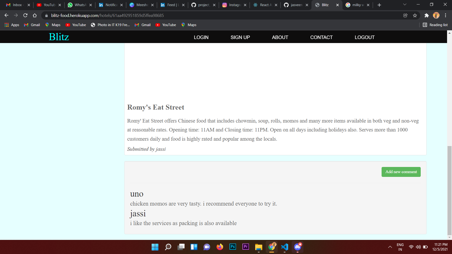 GitHub - jasveen18/BLITZ: This website gives you information of all the ...