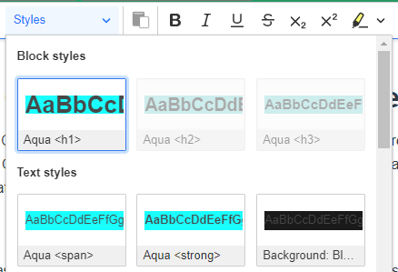 Styles Feature: Hide inapplicable styles instead of disabling them ...