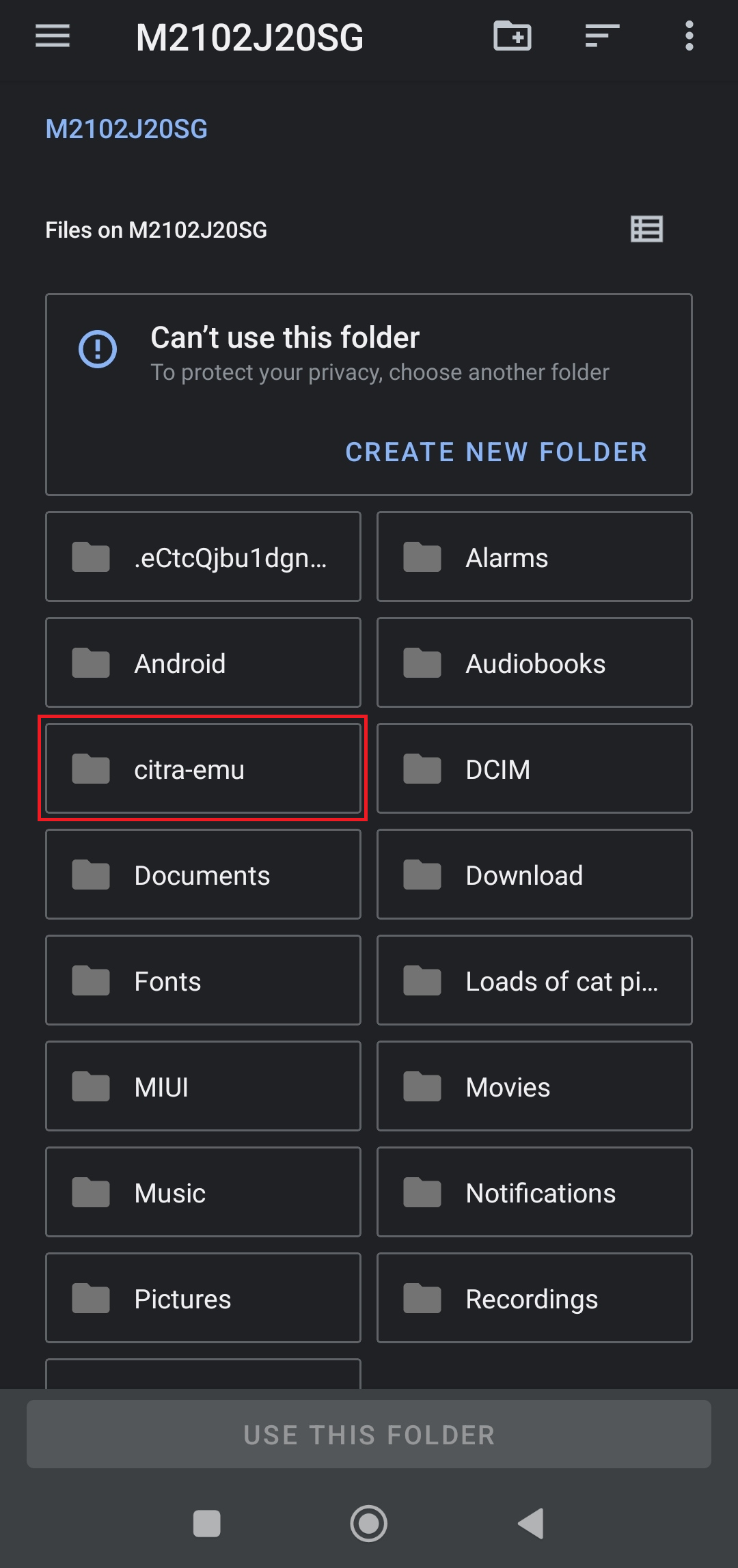 Citra data folder