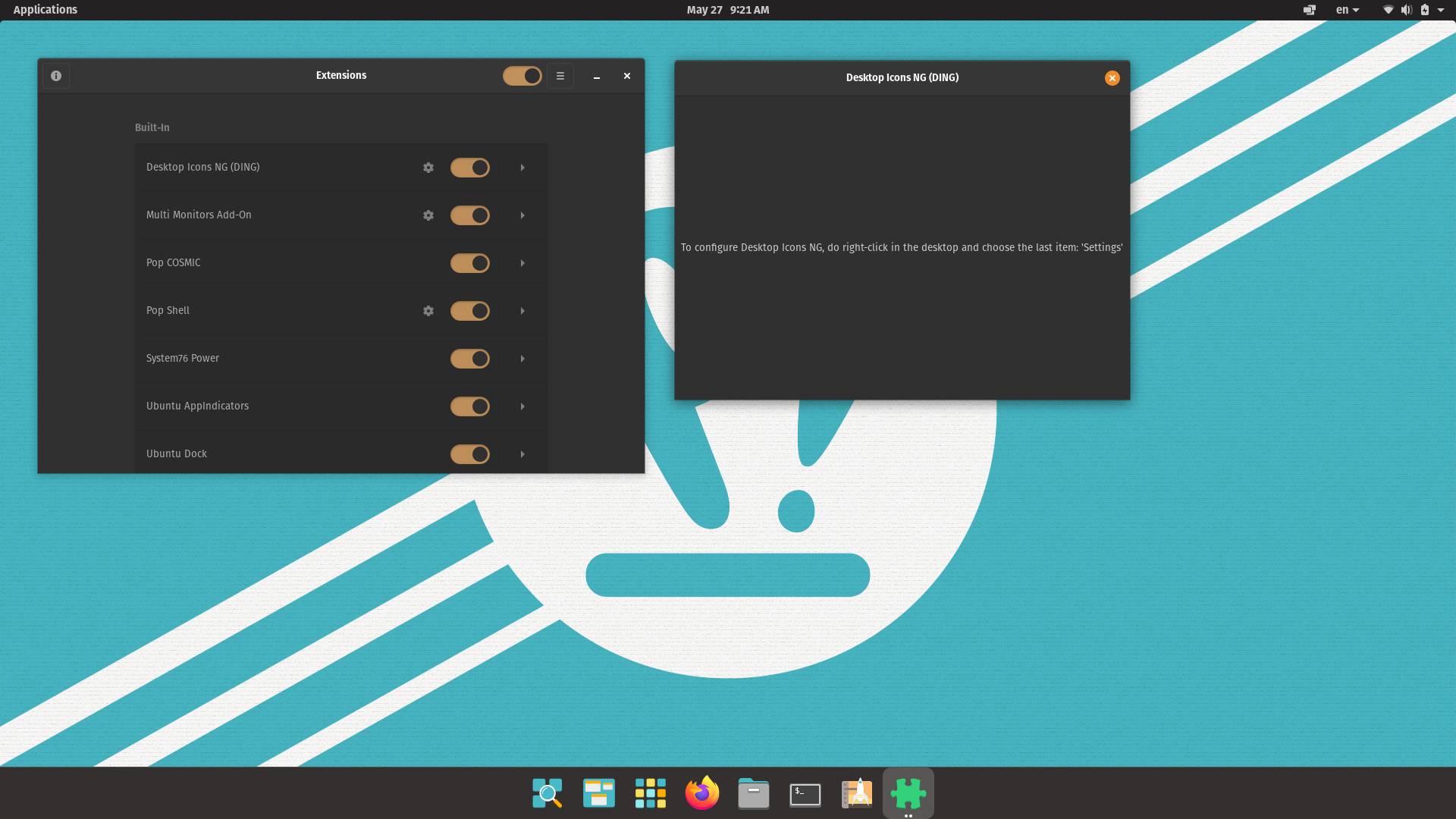 Discussion Remove "Extensions" application by default. · Issue 61