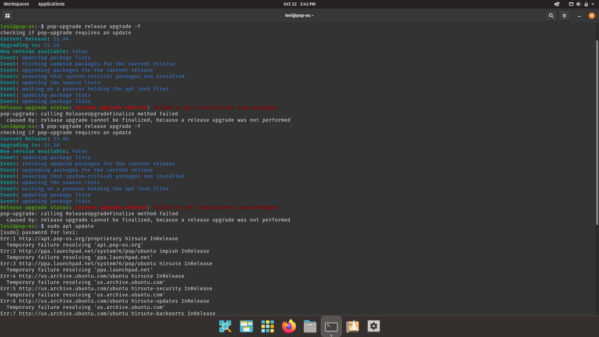 Improve error messages when offline · Issue #224 · pop-os/upgrade · GitHub