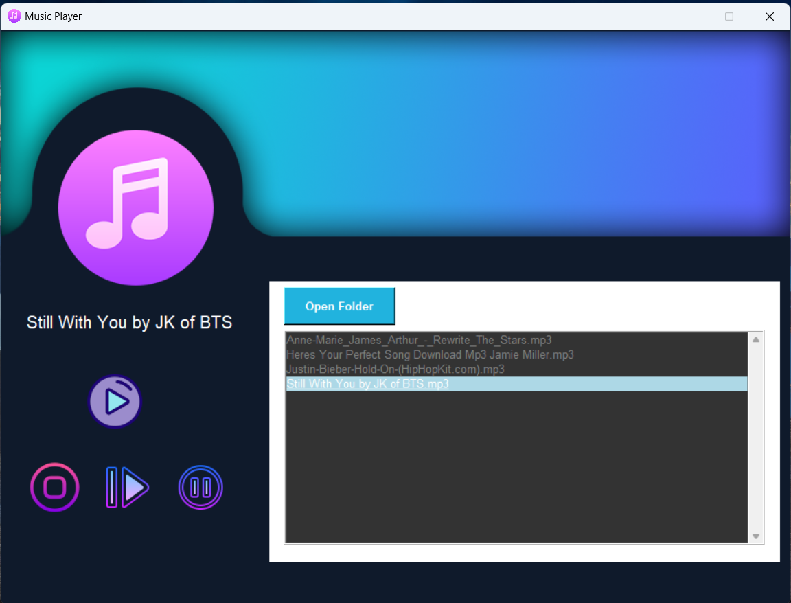 GitHub - Ayushi50/Music-Player: A Music Player made using Tkinter using ...
