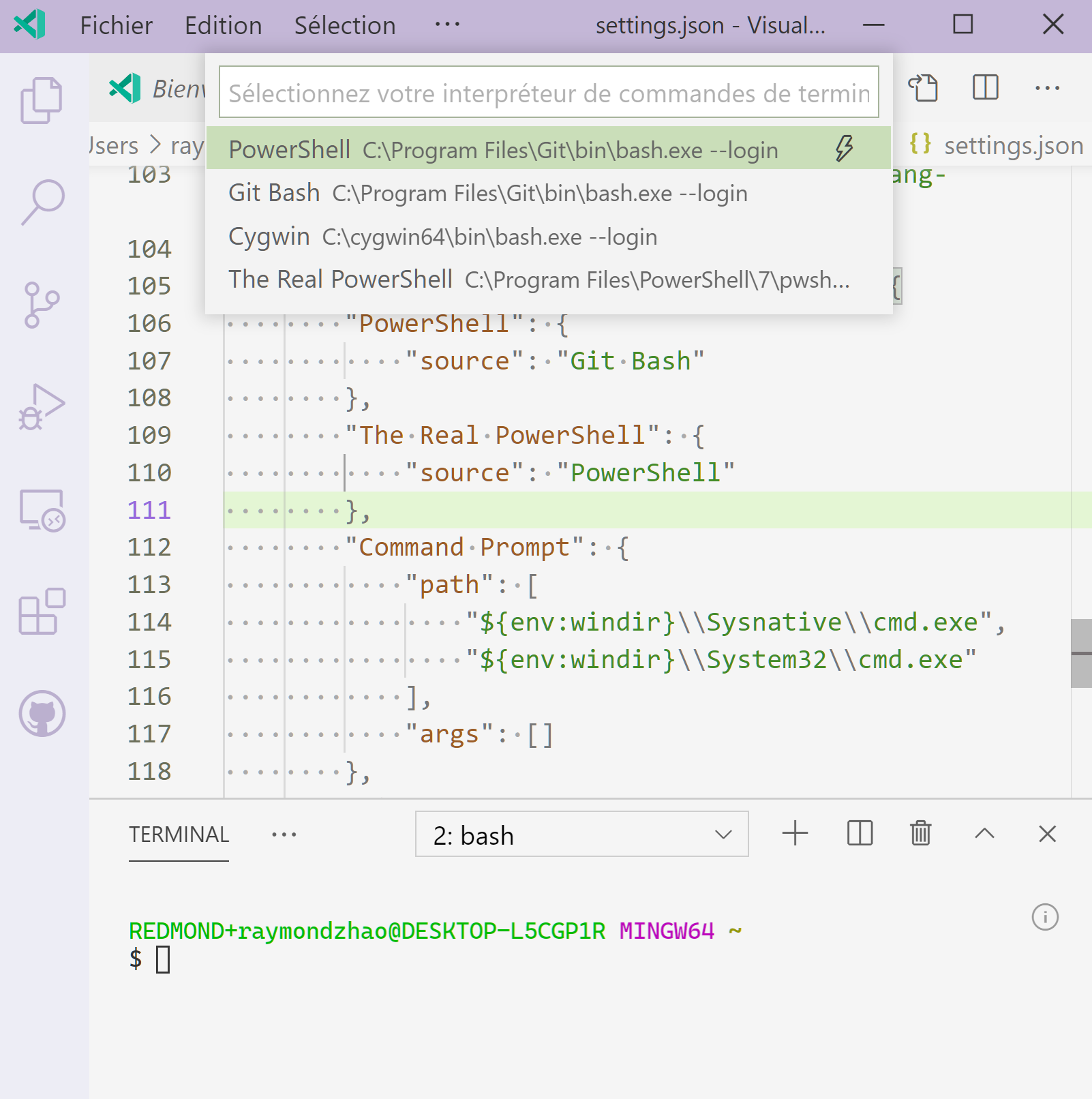 Select Profile doesn't show cmd · Issue #119700 · microsoft/vscode · GitHub