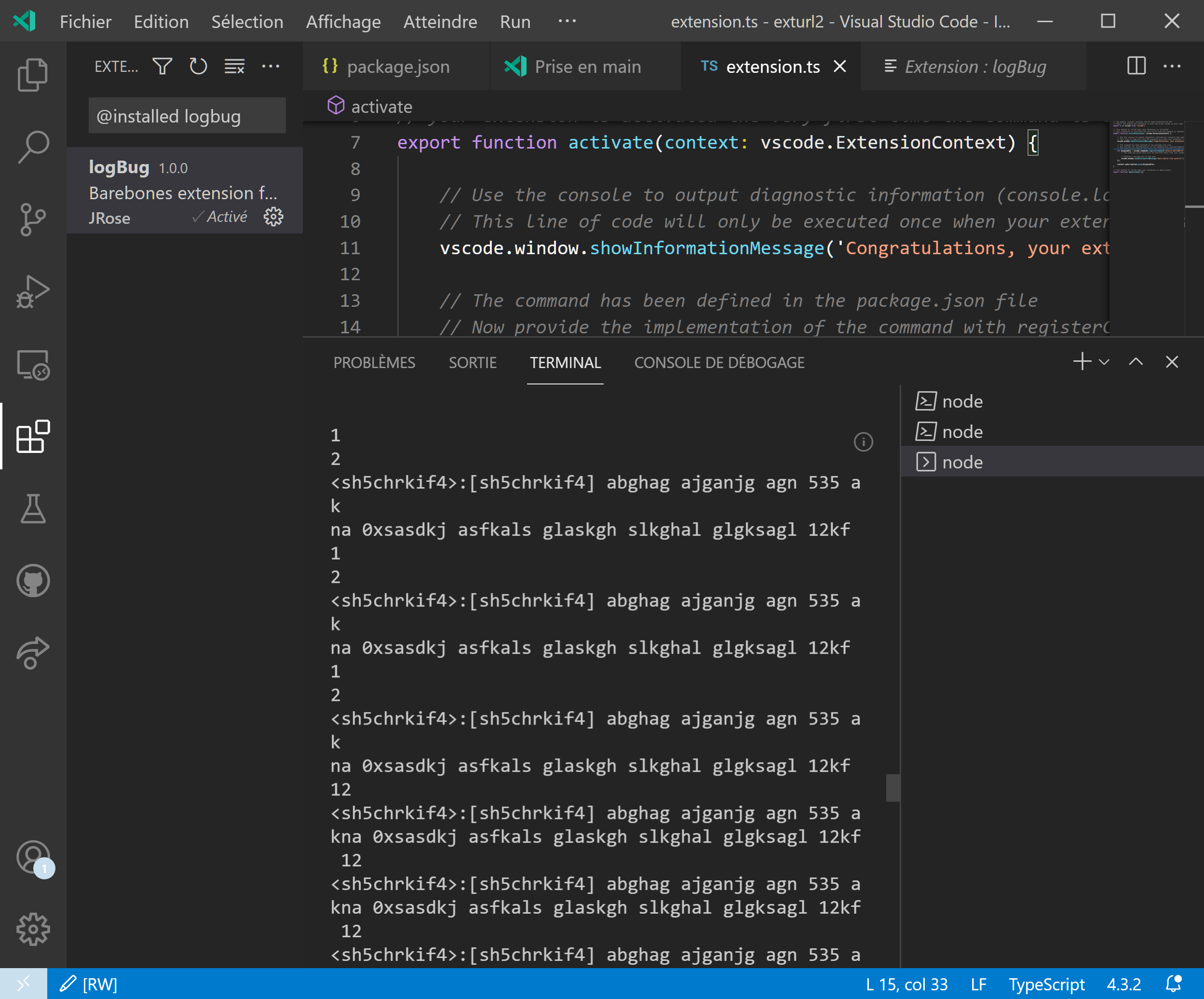 Formatting issue in terminal · Issue #108274 · microsoft/vscode · GitHub