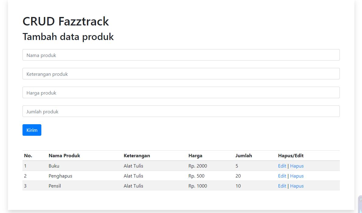 GitHub - wissenchaften/fazztrack-simple-crud: Fazztrack exercises
