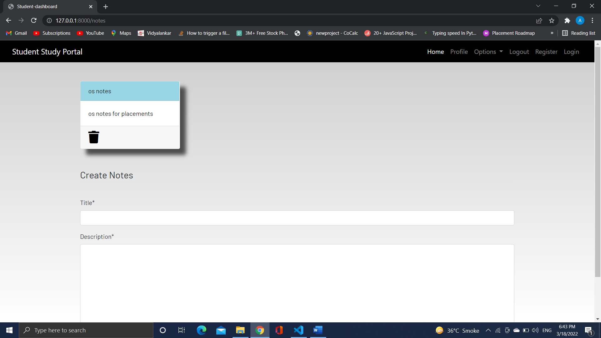 GitHub - ameyrajmane/Study-Portal: A Study Portal built with Python ...