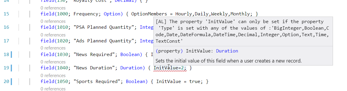 Duration with Init Value = Bug · Issue #3376 · microsoft/AL · GitHub