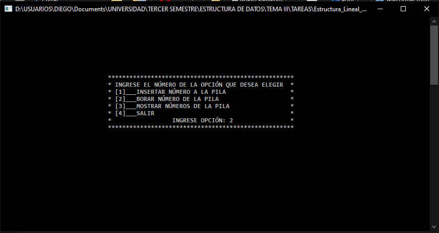 GitHub - DIEGODEJESUSVASQUEZSANTOS/Estructura_Lineal_PILA: Programa ...