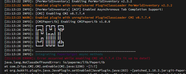 Error occurred while enabling CMI v8.7.8.0 (Is it up to date?) · Issue ...