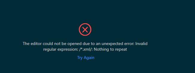 Cannot open defaultSettings.json due to unexpected error · Issue ...
