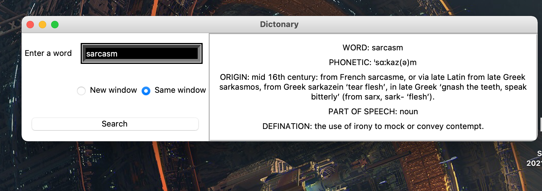 GitHub - Shivacharan1015-code/Dictionary: A simple GUI based dictionary ...