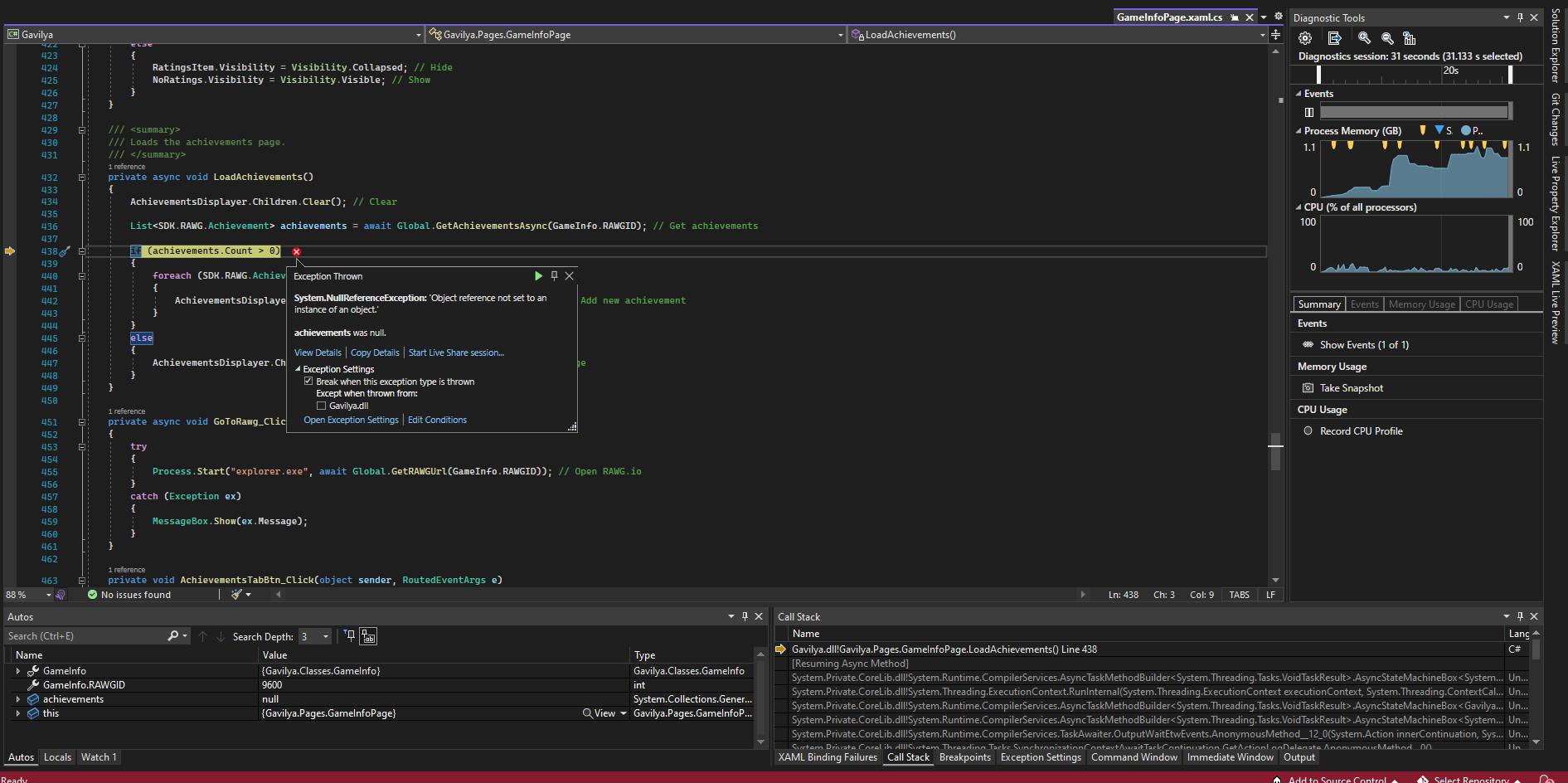 [Bug] Achievements was null · Issue #249 · Leo-Corporation/Gavilya · GitHub