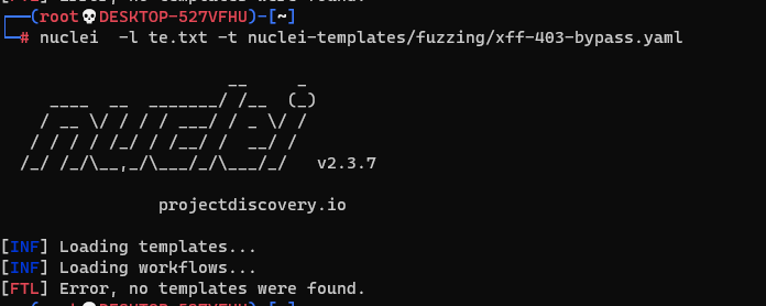i am facing this problem while running nuclei · Issue #1501 ...