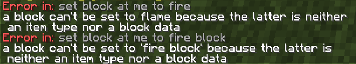 Failed to Setting a Block to 'Fire' · Issue #4769 · SkriptLang/Skript ...