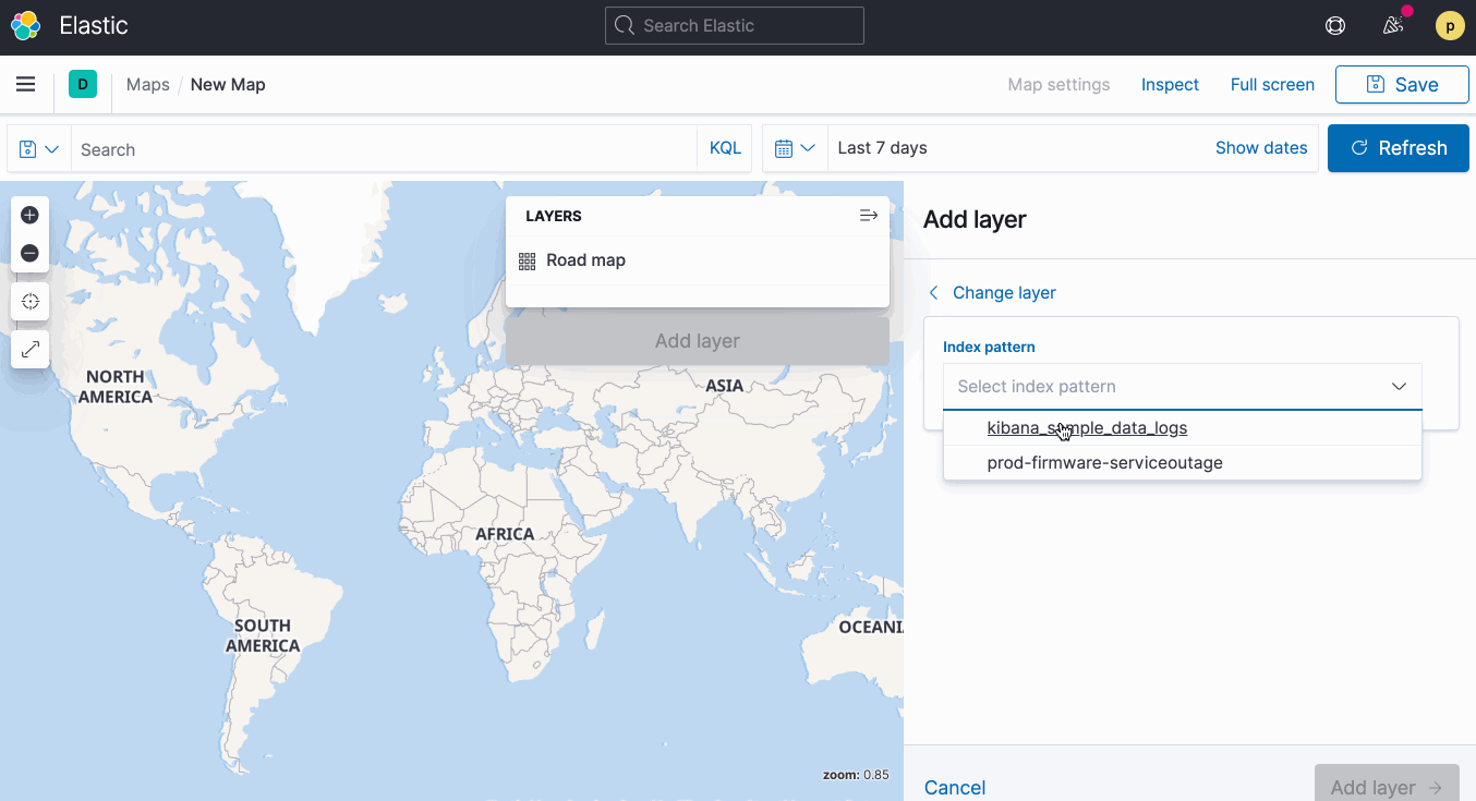 [Maps] Typeahead search for index pattern does not work with a hyphen ...