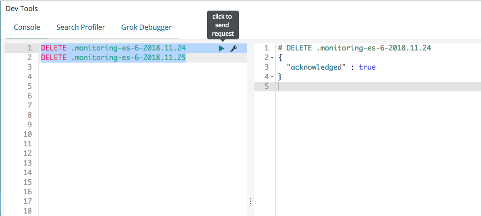 Dev tools > Console shows only the response from first command in