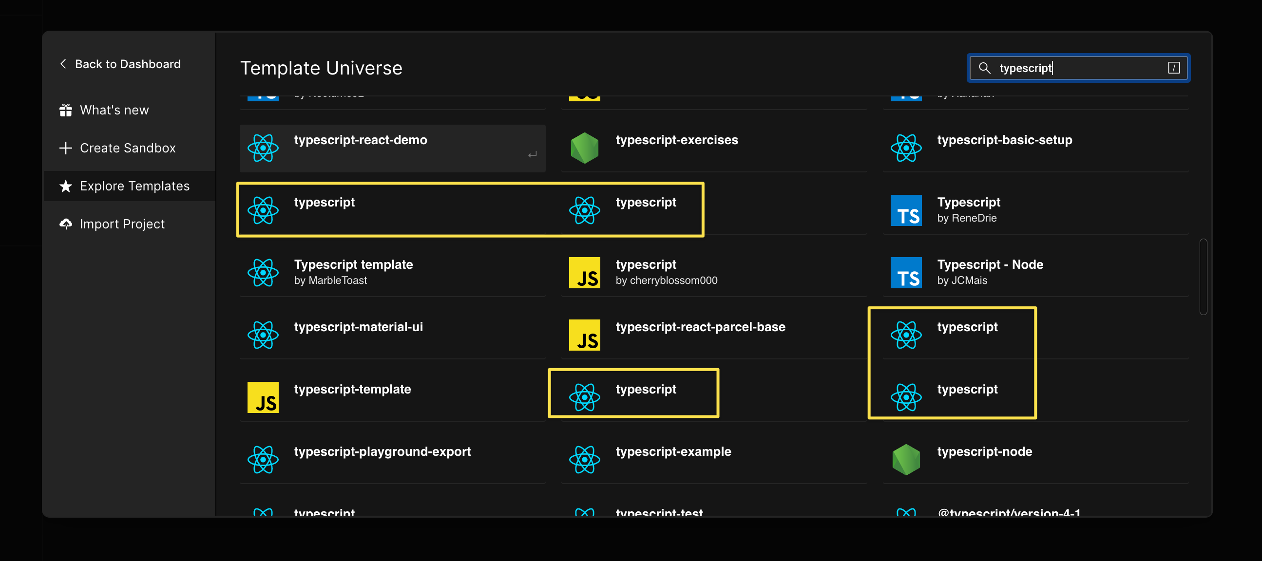 Additional template information · Issue #5616 · codesandbox/codesandbox ...