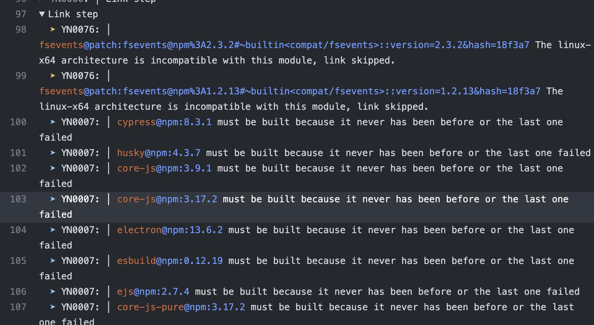 Anybody knows why my yarn Link step is taking so long? · Issue 20 · c