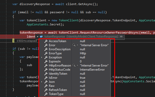 RequestResourceOwnerPasswordAsync internal server error · Issue #1511 ...