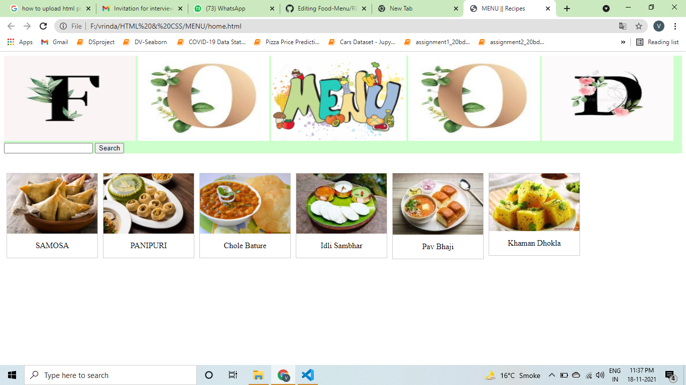 GitHub - vrindasaraf90/Food-Menu