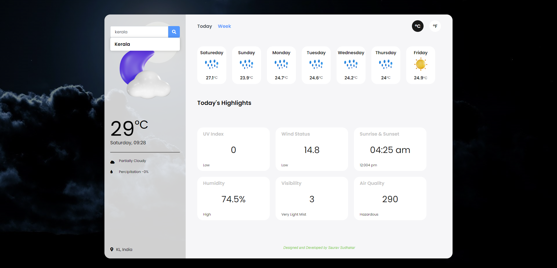 GitHub GeekNinja24/WeatherForecastApp Weather Forecast Application